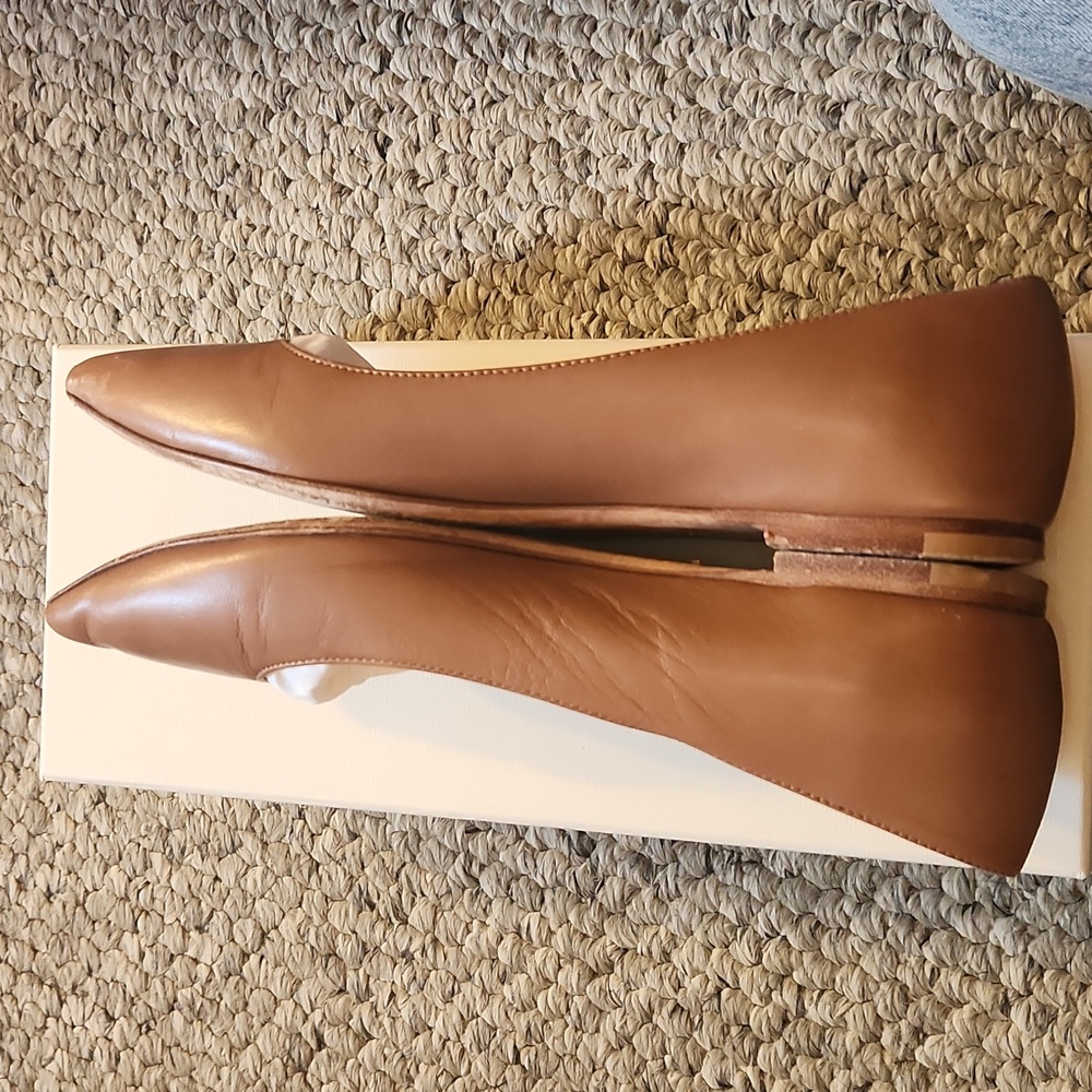 M.GEMI Fortuna Leather Flats Sz 38 - Picture 3 of 10